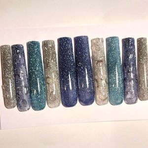 Hand Crafted Custom 10pc 3XL Acrylic presson nails sz Small